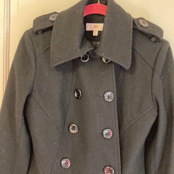 Jennifer Lopez black coat. Extra small. - Picture 8 of 10